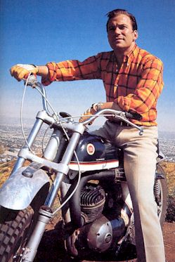 Original J.T. Kirk on a motorcycle