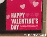 Happy Valentine's Day from Wal-Mart - 2 days before Xmas